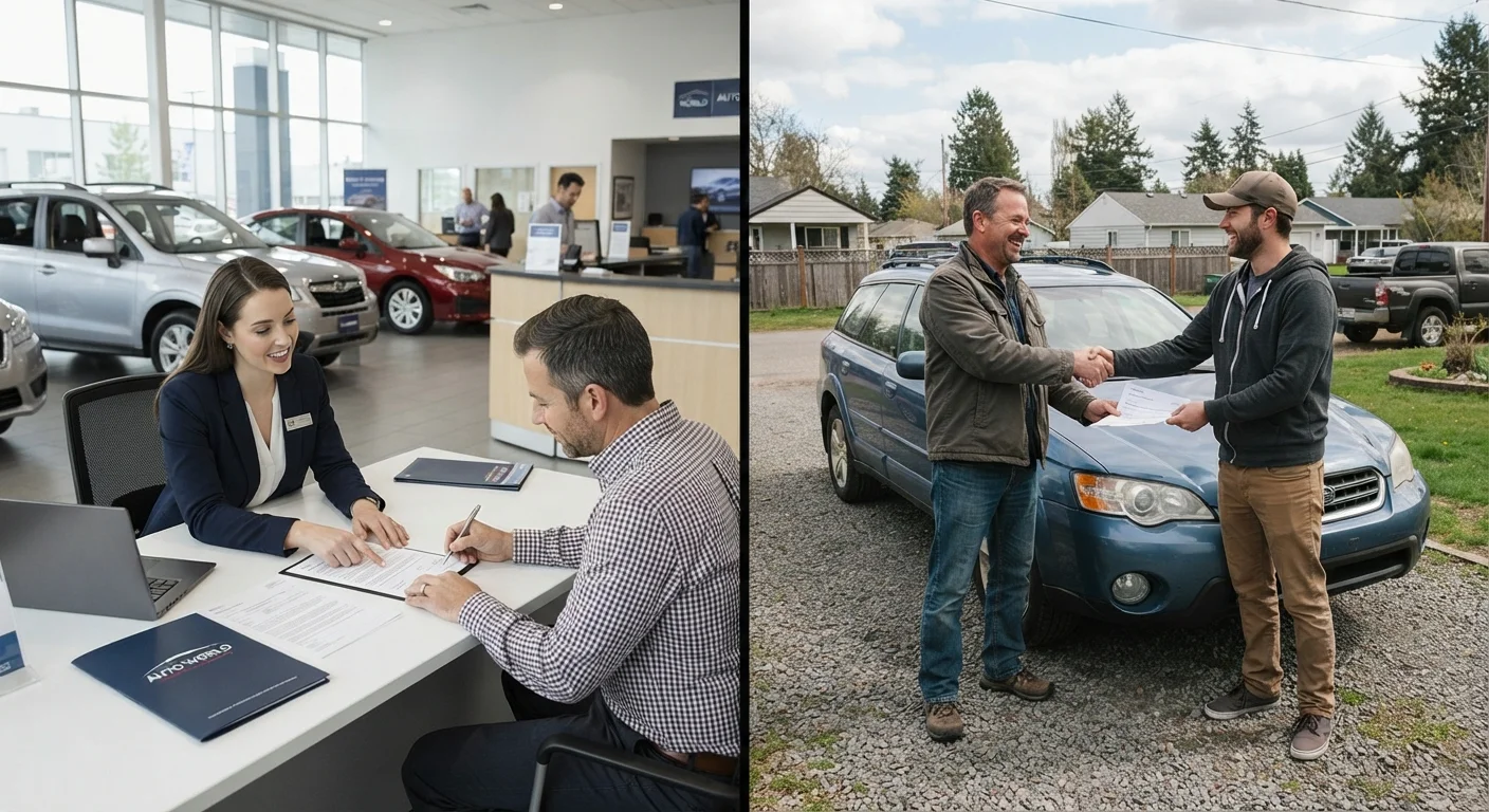 Buying Privately vs. Buying From a Dealer: What Changes Beyond the Price