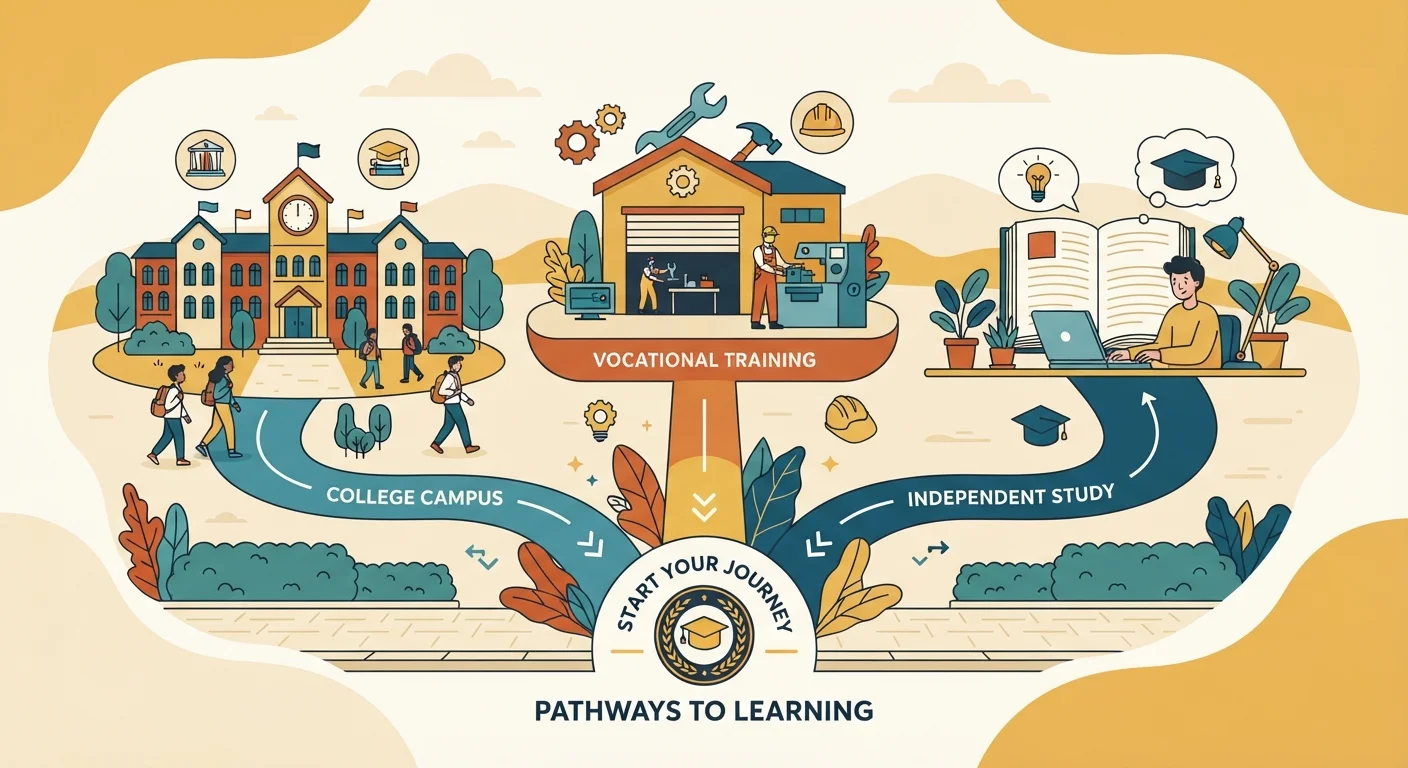 College, Trade School, or Self-Study: Mapping the Real Differences